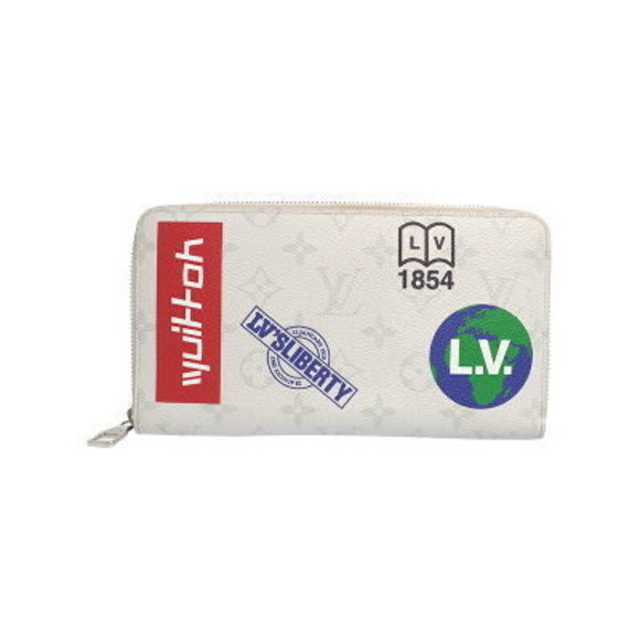 Louis Vuitton Monogram White Zippy Organizer Zip Long Wallet - Picture 1 of 8